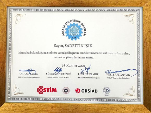 Sanayinin Ustalarına Vefa Ödülleri